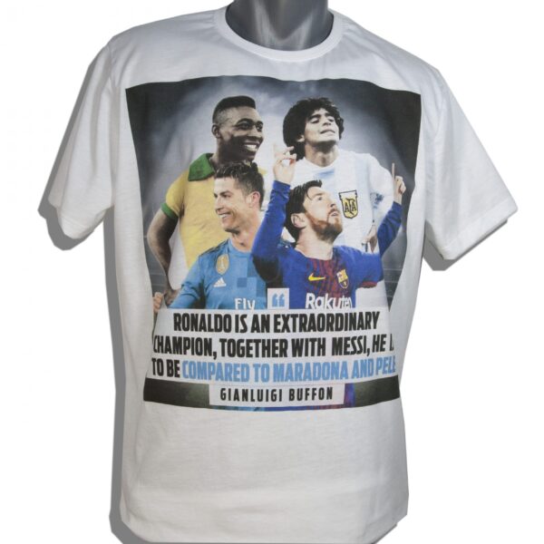 Тениска с Роналдо, Меси, Пеле и Марадона